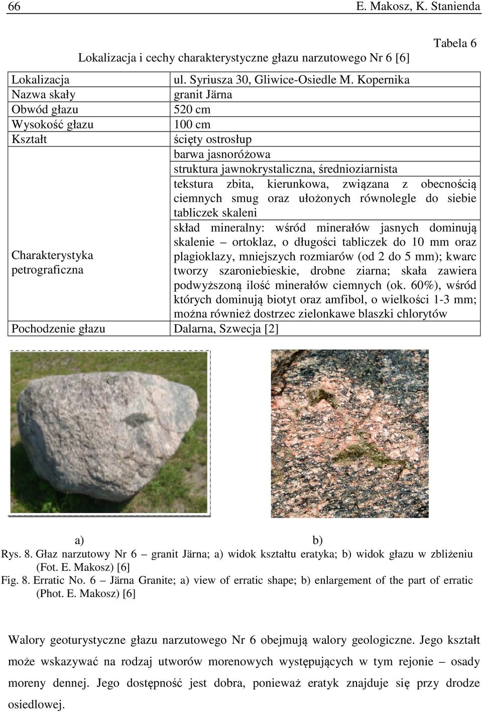 ułożonych równolegle do siebie tabliczek skaleni skład mineralny: wśród minerałów jasnych dominują skalenie ortoklaz, o długości tabliczek do 10 mm oraz Charakterystyka plagioklazy, mniejszych