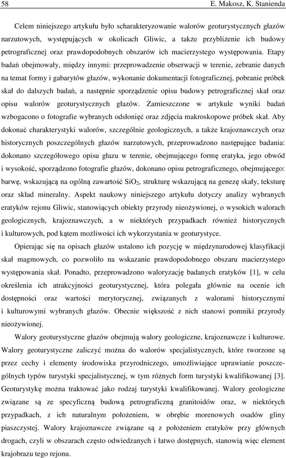 prawdopodobnych obszarów ich macierzystego występowania.