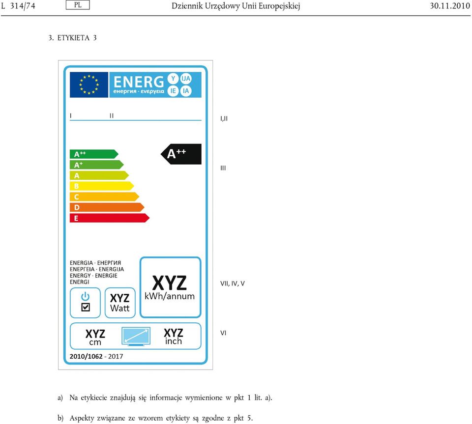 ETYKIETA 3 a) Na etykiecie znajdują się