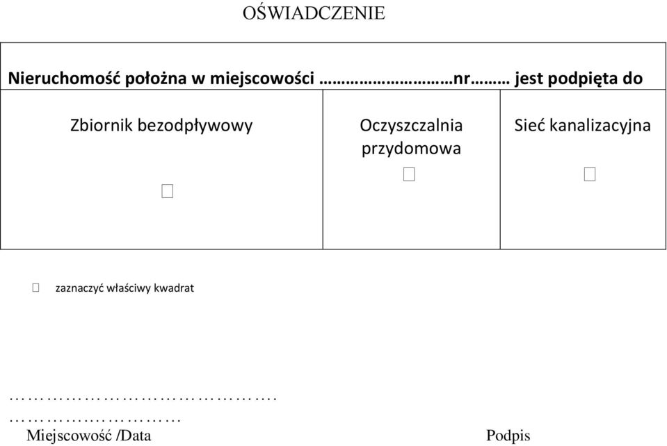 bezodpływowy Oczyszczalnia przydomowa Sieć