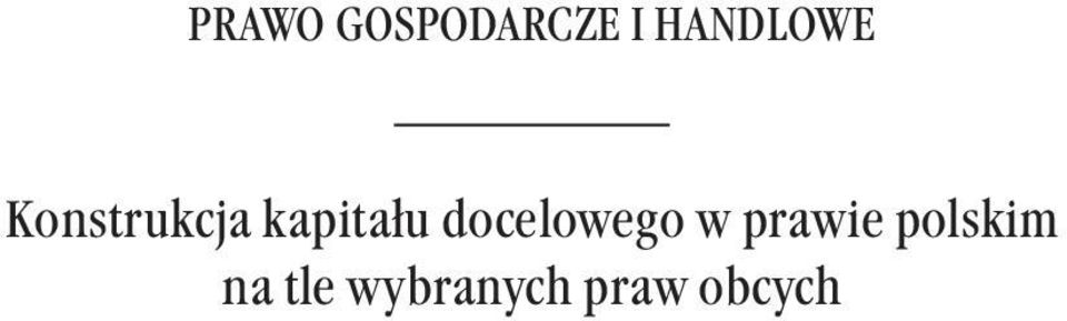 kapitału docelowego w