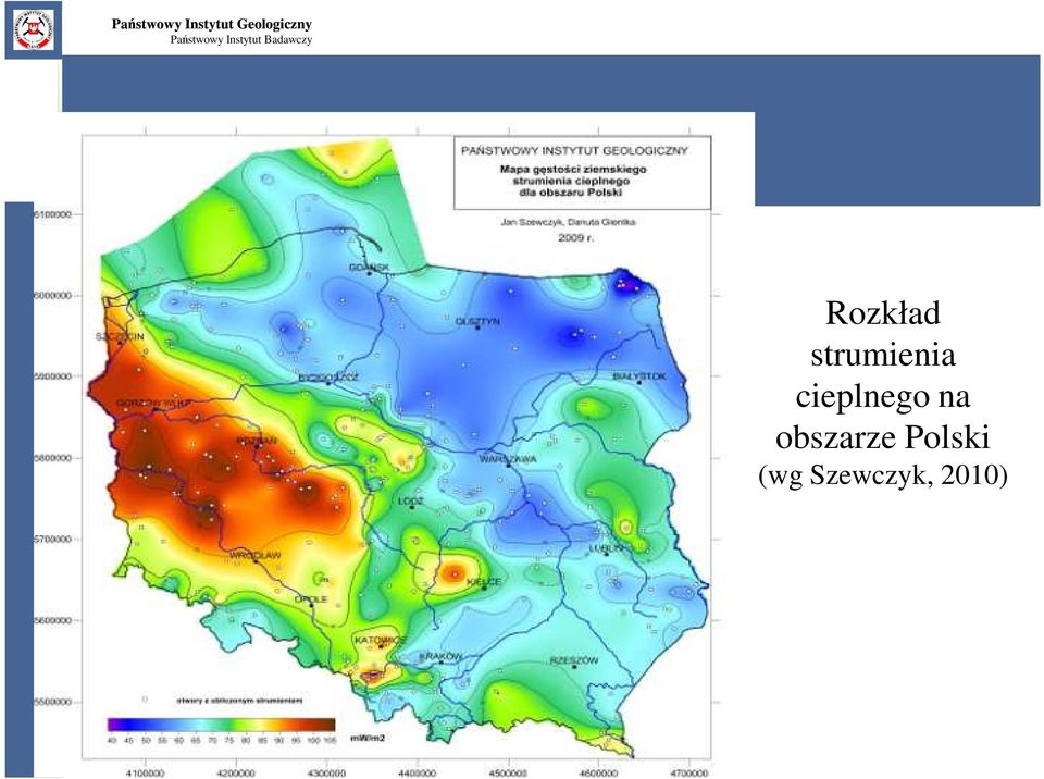 Rozkład strumienia cieplnego na