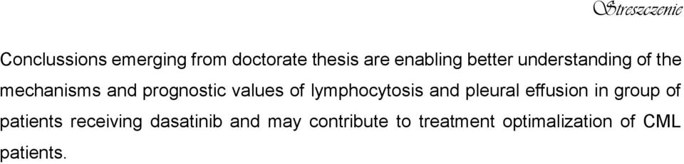 lymphocytosis and pleural effusion in group of patients