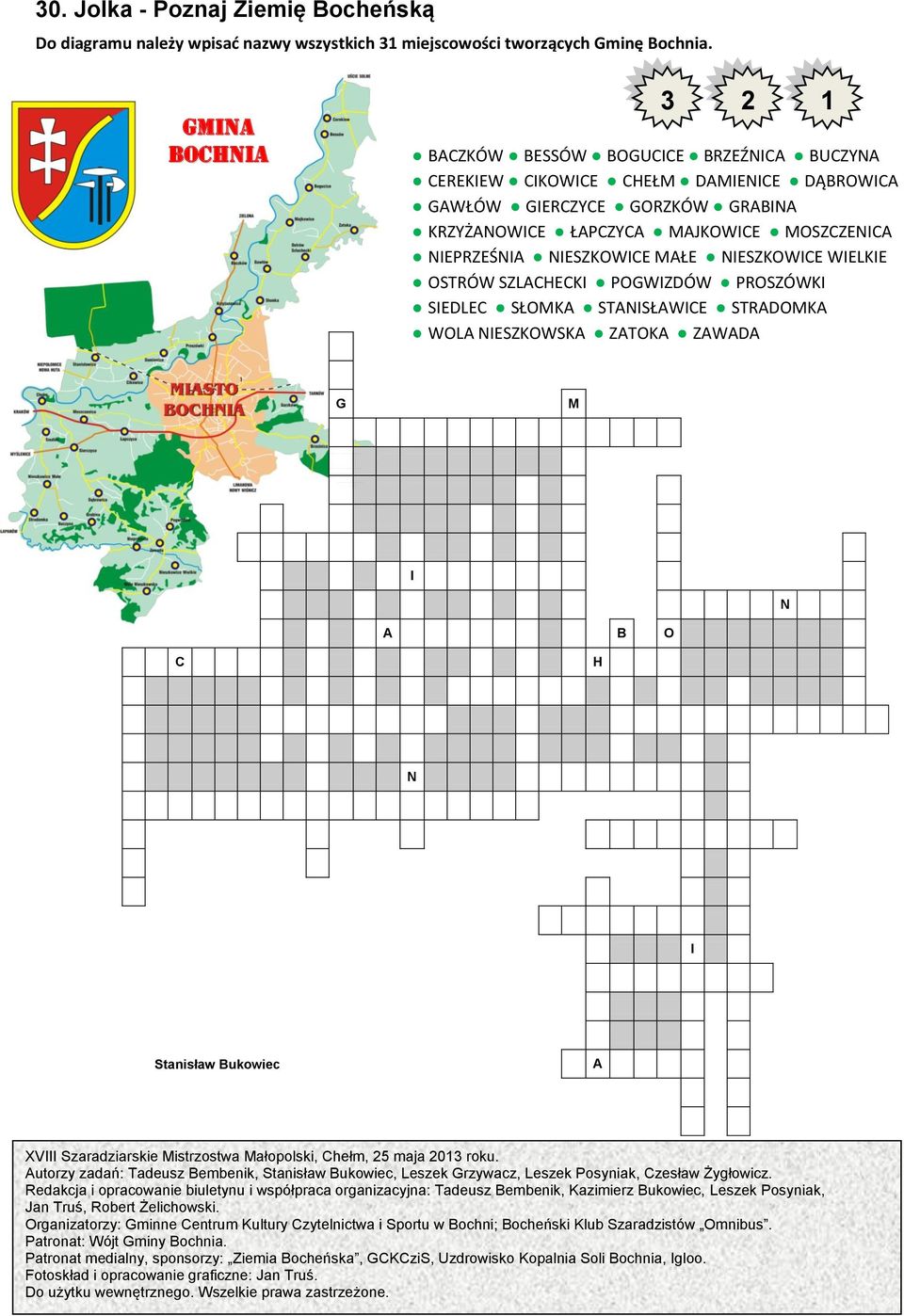 NIESZKOWICE MAŁE NIESZKOWICE WIELKIE OSTRÓW SZLACHECKI POGWIZDÓW PROSZÓWKI SIEDLEC SŁOMKA STANISŁAWICE STRADOMKA WOLA NIESZKOWSKA ZATOKA ZAWADA G M I N A B O C H N I Stanisław Bukowiec A XVIII