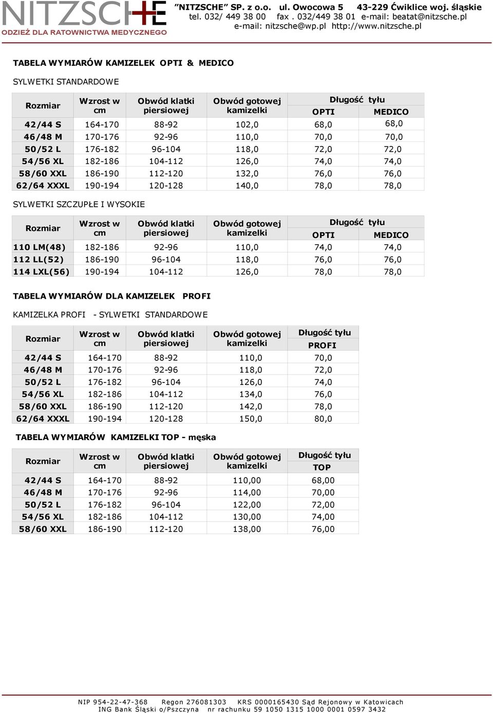 182-186 92-96 110,0 74,0 74,0 112 LL(52) 186-190 96-104 118,0 76,0 76,0 114 LXL(56) 190-194 104-112 126,0 78,0 78,0 TABELA WYMIARÓW DLA KAMIZELEK PROFI KAMIZELKA PROFI - SYLWETKI STANDARDOWE PROFI