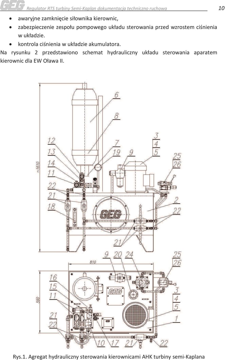 kontrola!ci/nienia!w!uk adzie!akumulatora. Na rysunku 2 przedstawiono schemat! hydrauliczny! uk adu!