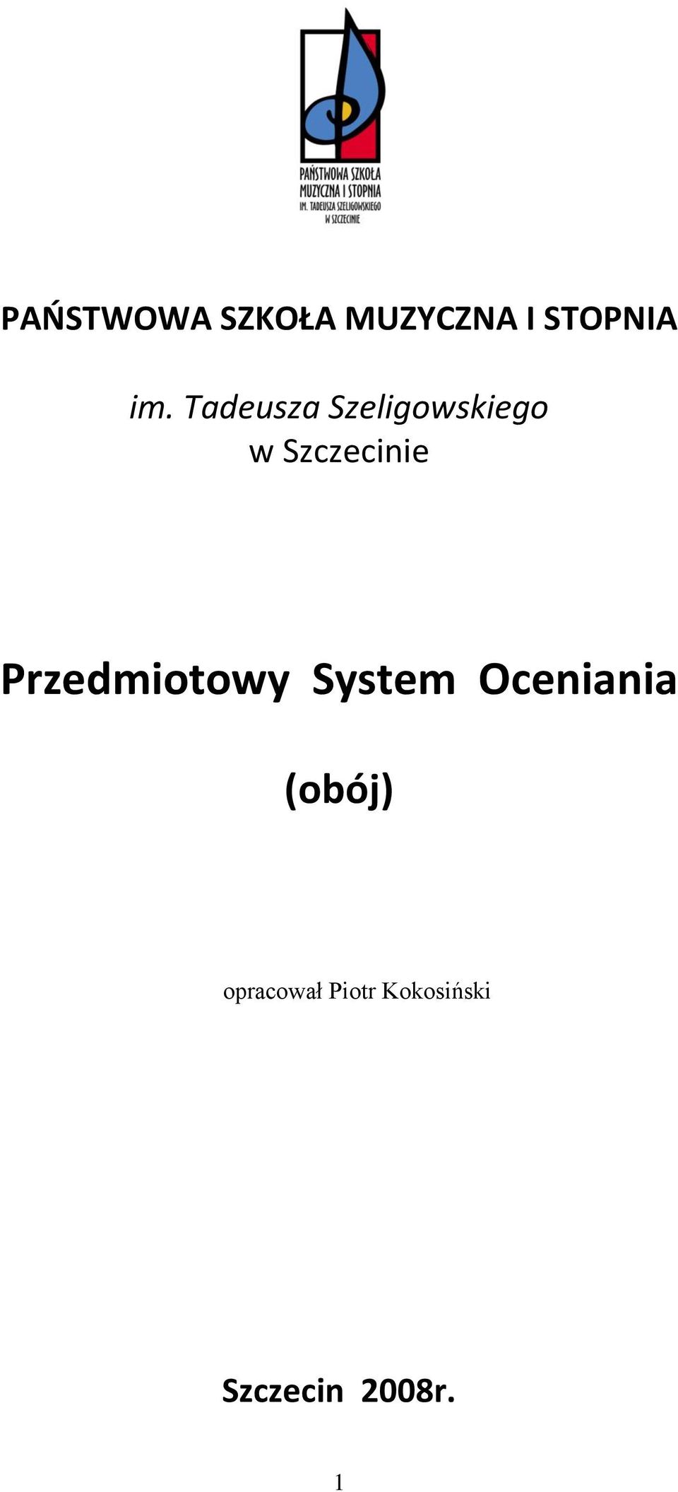 Przedmiotowy System Oceniania (obój)