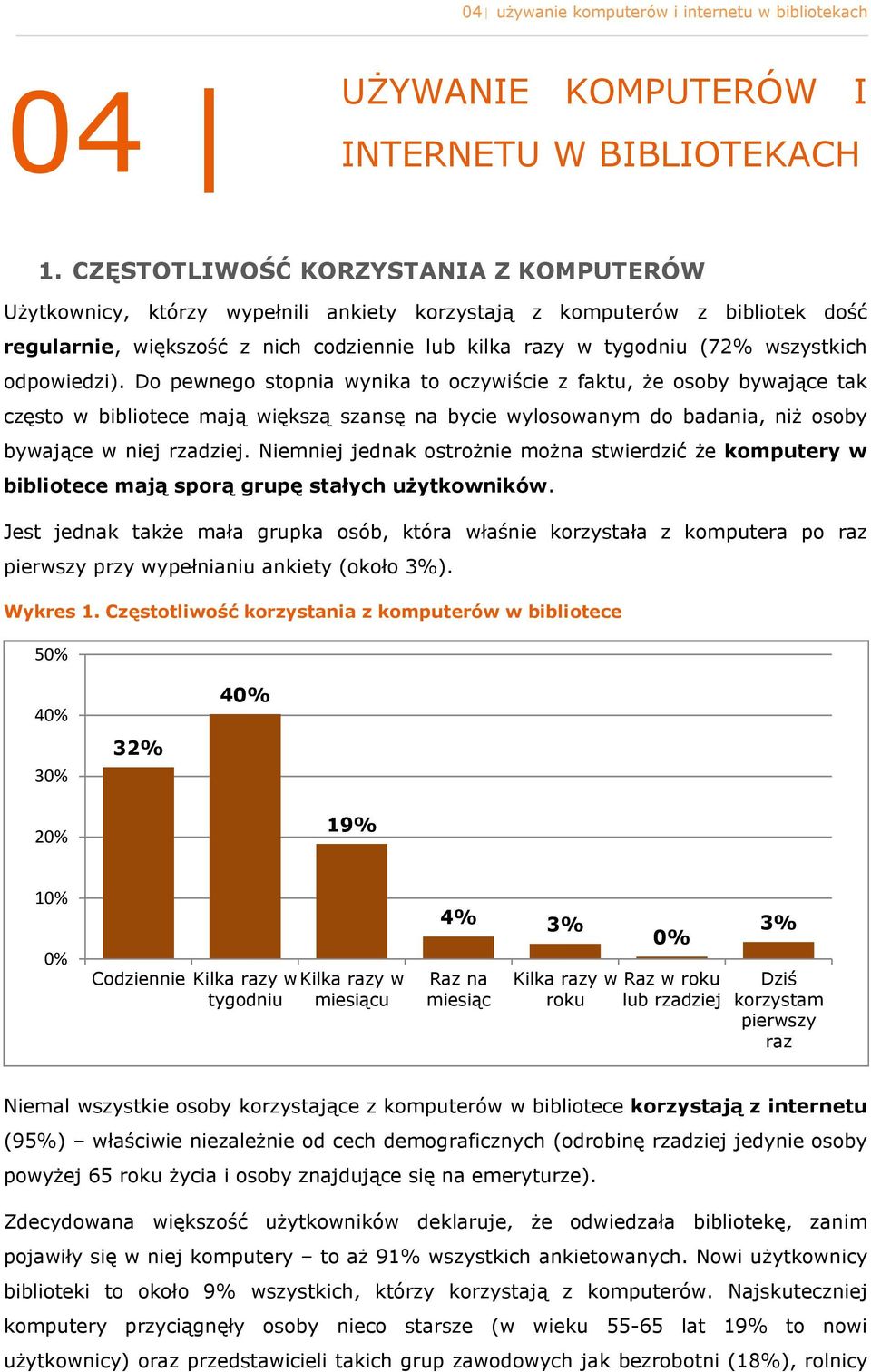 dpwiedzi). D pewneg stpnia wynika t czywiście z faktu, że sby bywające tak częst w biblitece mają większą szansę na bycie wylswanym d badania, niż sby bywające w niej rzadziej.