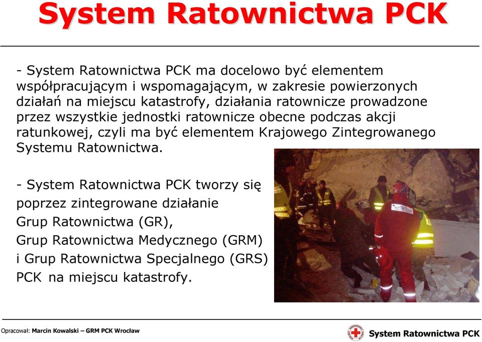 ratunkowej, czyli ma być elementem Krajowego Zintegrowanego Systemu Ratownictwa.