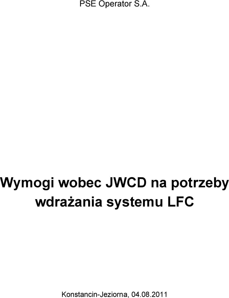 systemu LFC