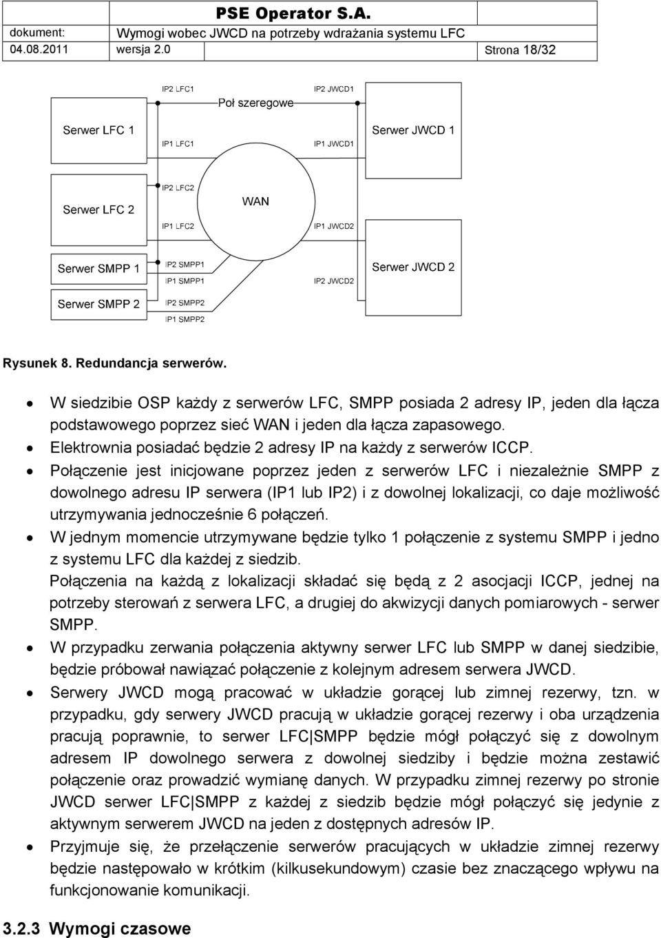 Elektrownia posiadać będzie 2 adresy IP na każdy z serwerów ICCP.