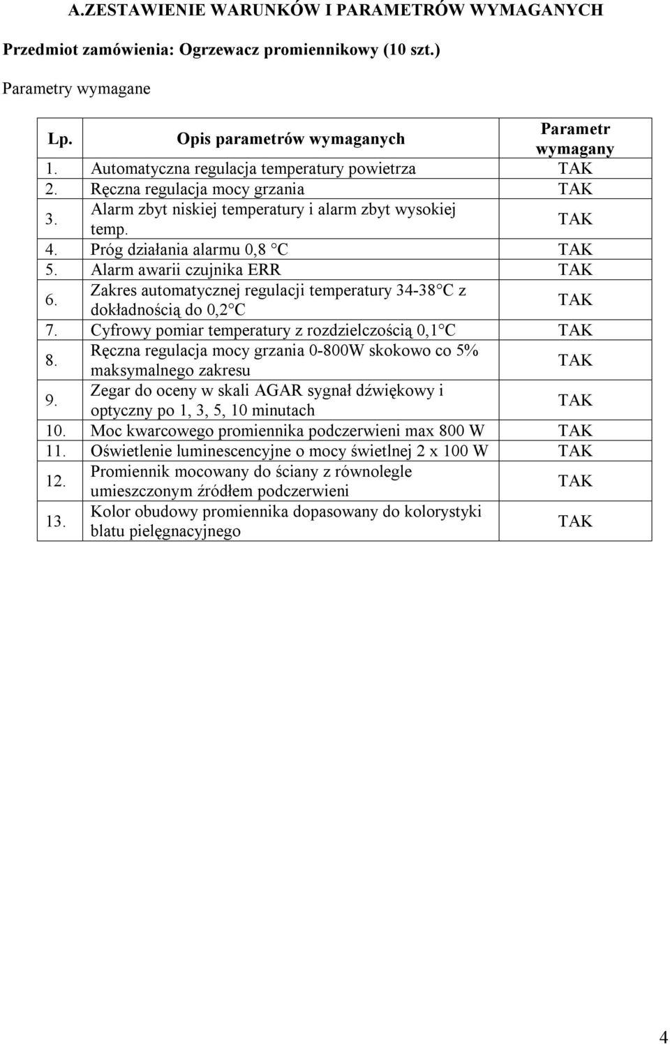 Zakres automatycznej regulacji temperatury 34-38 C z dokładnością do 0,2 C 7. Cyfrowy pomiar temperatury z rozdzielczością 0,1 C 8.