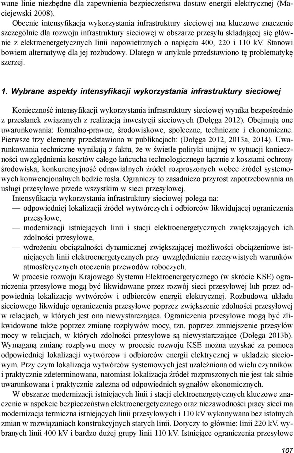 elektroenergetycznych linii napowietrznych o napięciu 400, 220 i 11