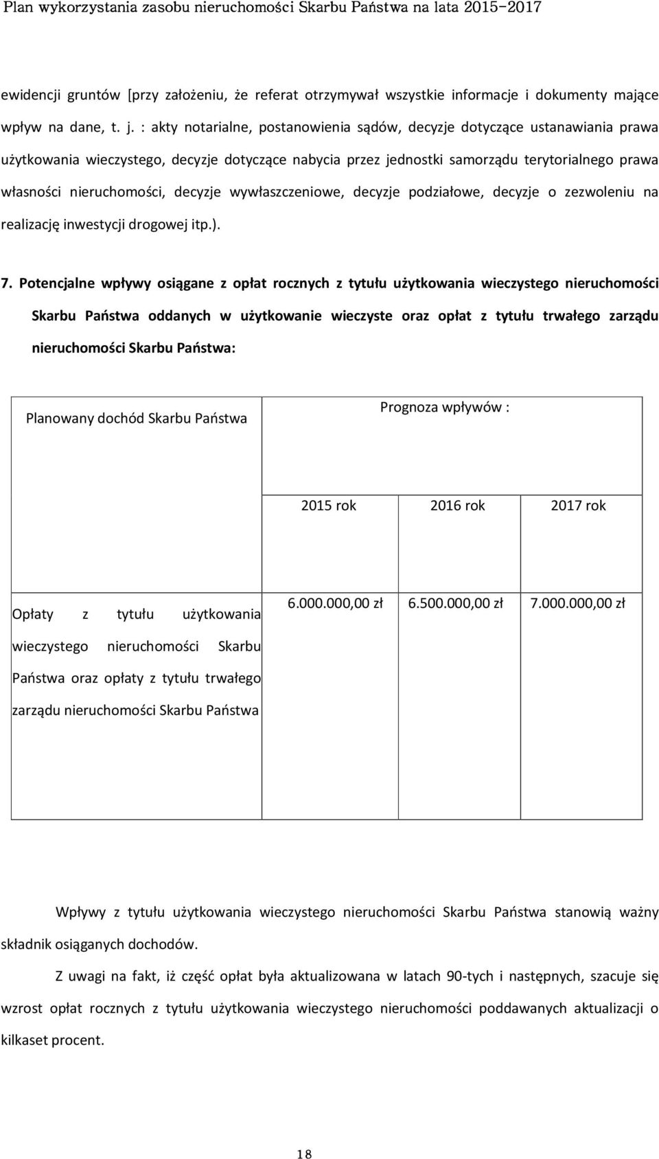 wywłaszczeniowe, decyzje podziałowe, decyzje o zezwoleniu na realizację inwestycji drogowej itp.). 7.