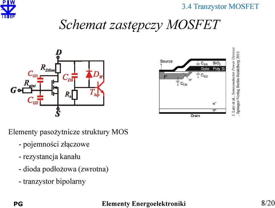 Heidelberg 2011 Schemat zastępczy MOSFET Elementy