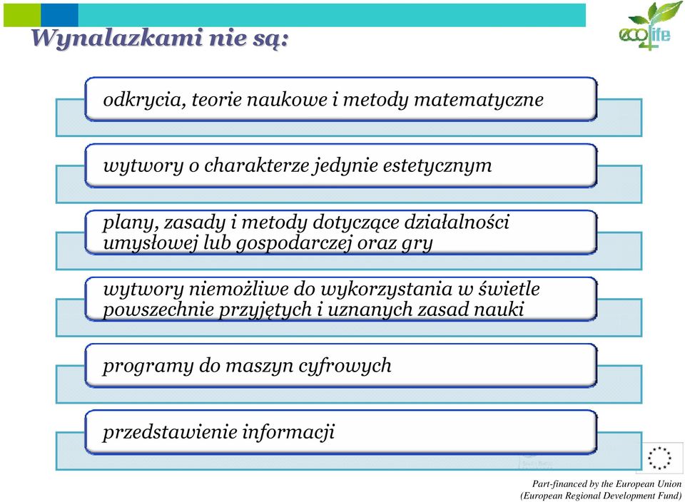 umysłowej lub gospodarczej oraz gry wytwory niemożliwe do wykorzystania w świetle