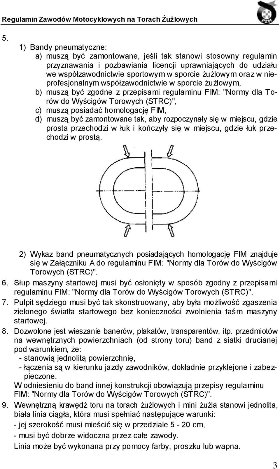 FIM, d) muszą być zamontowane tak, aby rozpoczynały się w miejscu, gdzie prosta przechodzi w łuk i kończyły się w miejscu, gdzie łuk przechodzi w prostą.