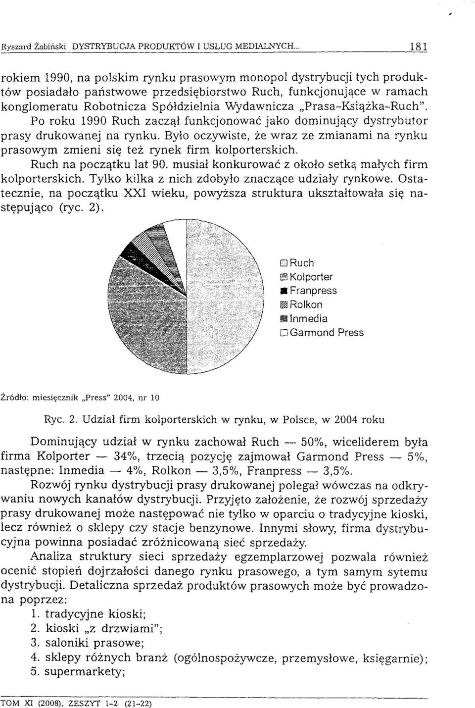 Było oczywiste, że wraz ze zmianami na rynku prasowym zmieni się też rynek firm kolporterskich. Ruch na początku lat 90. musiał konkurować z około setką małych firm kolporterskich.