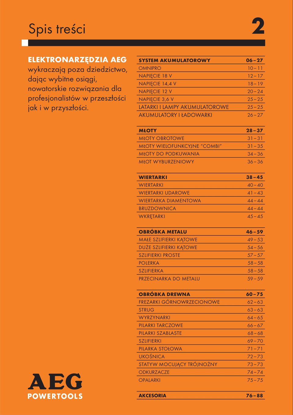 37 MŁOTY OBROTOWE 31 31 MŁOTY WIELOFUNKCYJNE COMBI 31 35 MŁOTY DO PODKUWANIA 34 36 MŁOT WYBURZENIOWY 36 36 WIERTARKI 38 45 WIERTARKI 40 40 WIERTARKI UDAROWE 41 43 WIERTARKA DIAMENTOWA 44 44