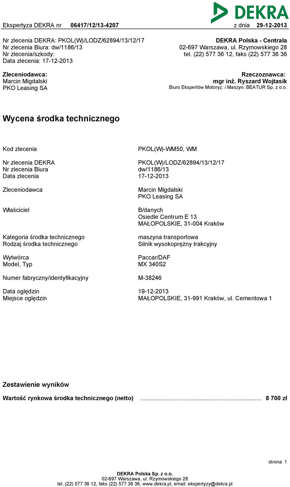 nawca: mgr inż. Ryszard Woj