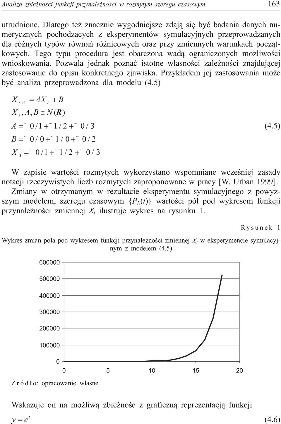 pocz¹kowych. Tego ypu procedura jes obarczona wad¹ ograniczonych mo liwoœci wnioskowania. Pozwala jednak poznaæ isone w³asnoœci zale noœci znajduj¹cej zasosowanie do opisu konkrenego zjawiska.