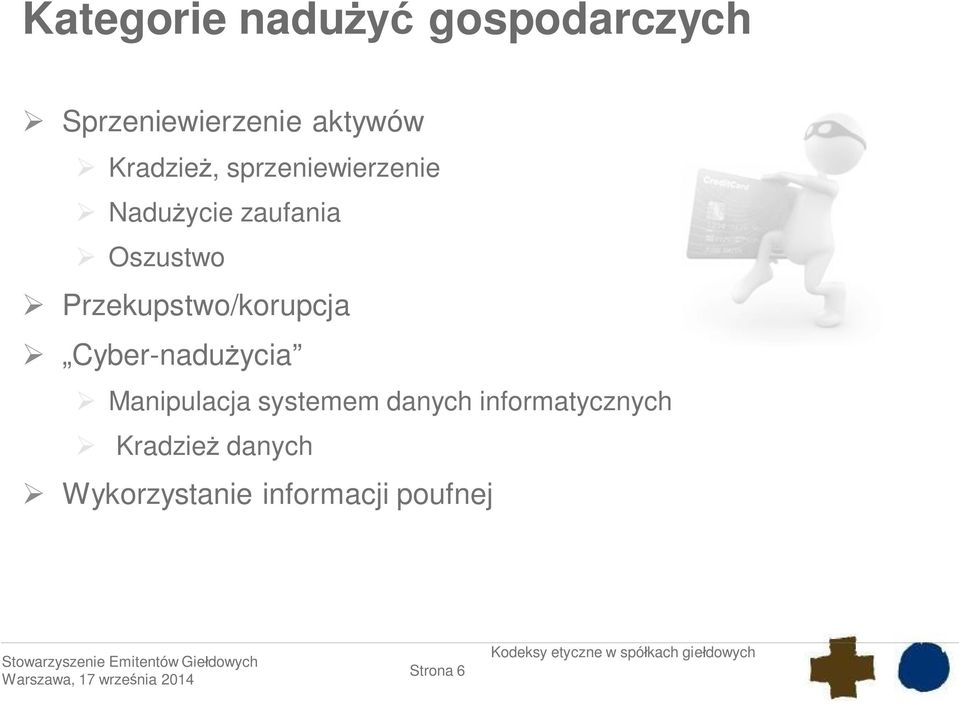 Przekupstwo/korupcja Cyber-nadużycia Manipulacja systemem