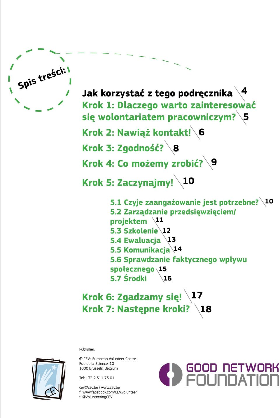 4 Ewaluacja 13 5.5 Komunikacja 14 5.6 Sprawdzanie faktycznego wpływu społecznego 15 5.7 Środki 16 Krok 6: Zgadzamy się! Krok 7: Następne kroki?