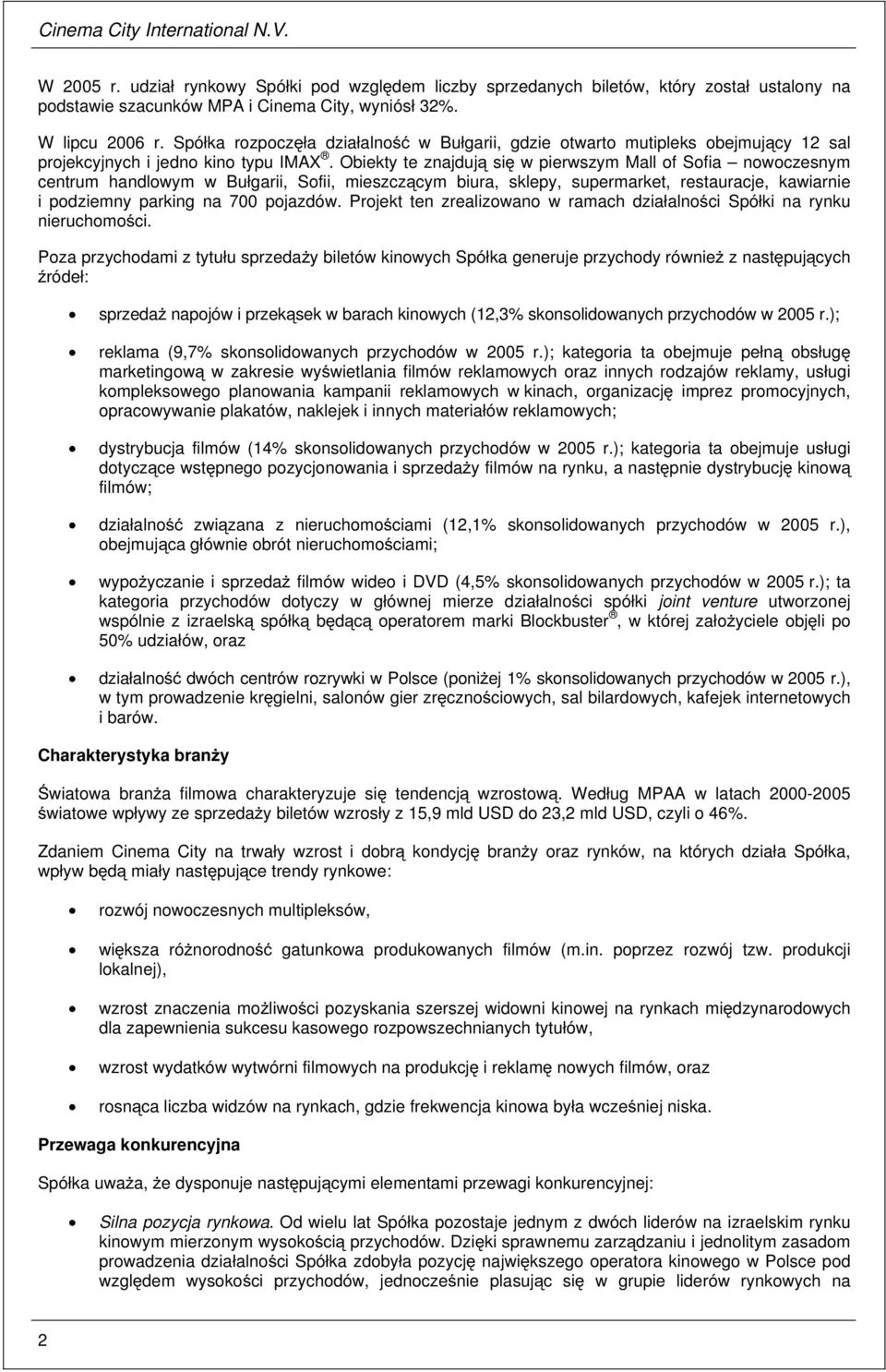 Obiekty te znajdują się w pierwszym Mall of Sofia nowoczesnym centrum handlowym w Bułgarii, Sofii, mieszczącym biura, sklepy, supermarket, restauracje, kawiarnie i podziemny parking na 700 pojazdów.