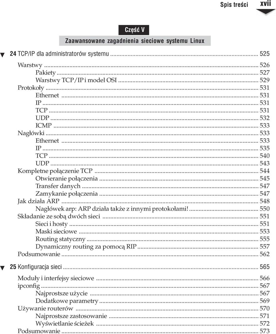 .. 545 Transfer danych... 547 Zamykanie po³¹czenia... 547 Jak dzia³a ARP... 548 Nag³ówek arp: ARP dzia³a tak e z innymi protoko³ami!... 550 Sk³adanie ze sob¹ dwóch sieci... 551 Sieci i hosty.
