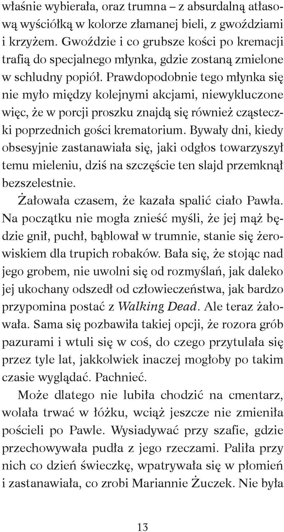 Prawdopodobnie tego młynka się nie myło między kolejnymi akcjami, niewykluczone więc, że w porcji proszku znajdą się również cząsteczki poprzednich gości krematorium.