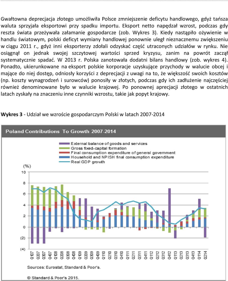 Kiedy nastąpiło ożywienie w handlu światowym, polski deficyt wymiany handlowej ponownie uległ nieznacznemu zwiększeniu w ciągu 2011 r.