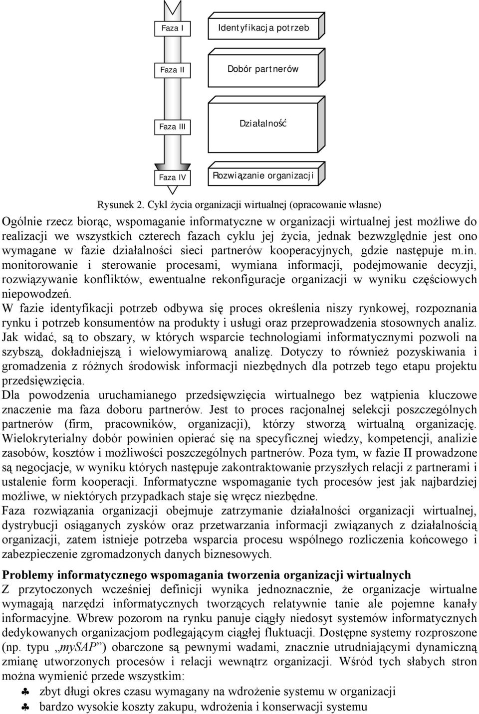 życia, jednak bezwzględnie jest ono wymagane w fazie działalności sieci partnerów kooperacyjnych, gdzie następuje m.in.