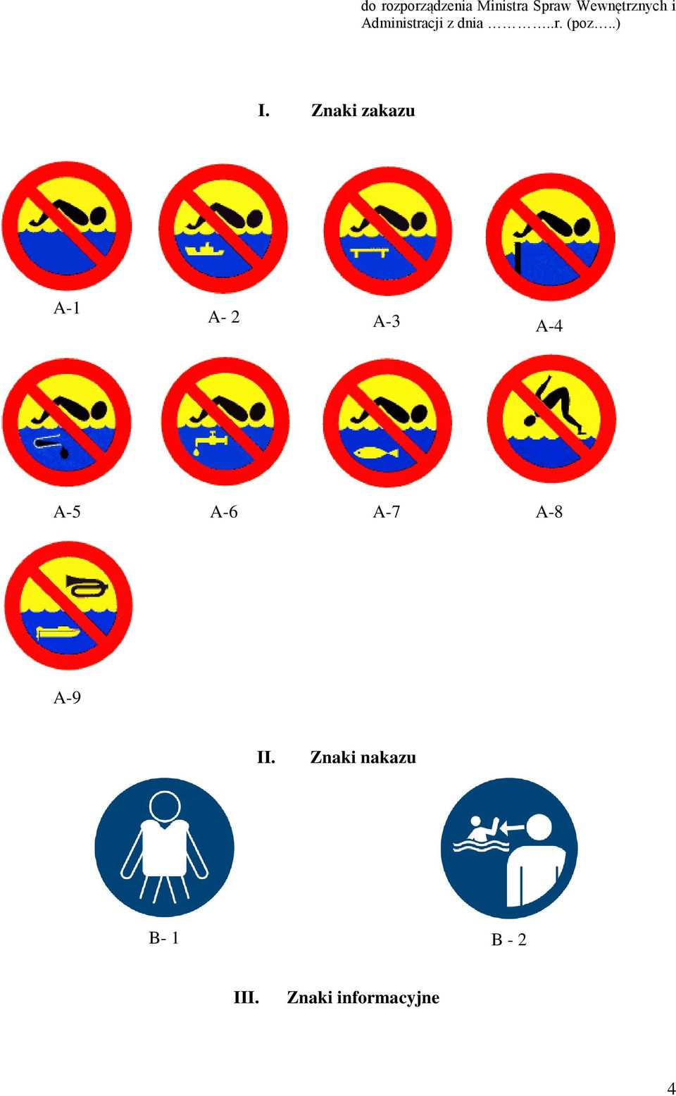 Znaki zakazu A-1 A- 2 A-3 A-4 A-5 A-6 A-7 A-8