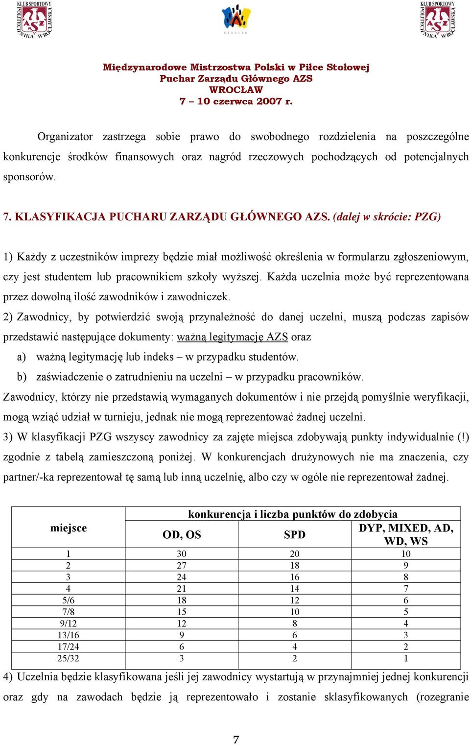 (dalej w skrócie: PZG) ) Każdy z uczestników imprezy będzie miał możliwość określenia w formularzu zgłoszeniowym, czy jest studentem lub pracownikiem szkoły wyższej.