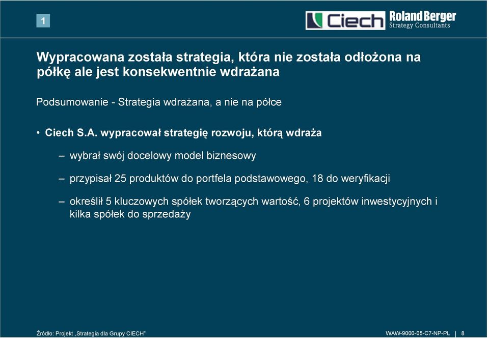 wypracowa strategi rozwoju, któr# wdra;a wybra swój docelowy model biznesowy przypisa 25 produktów do portfela