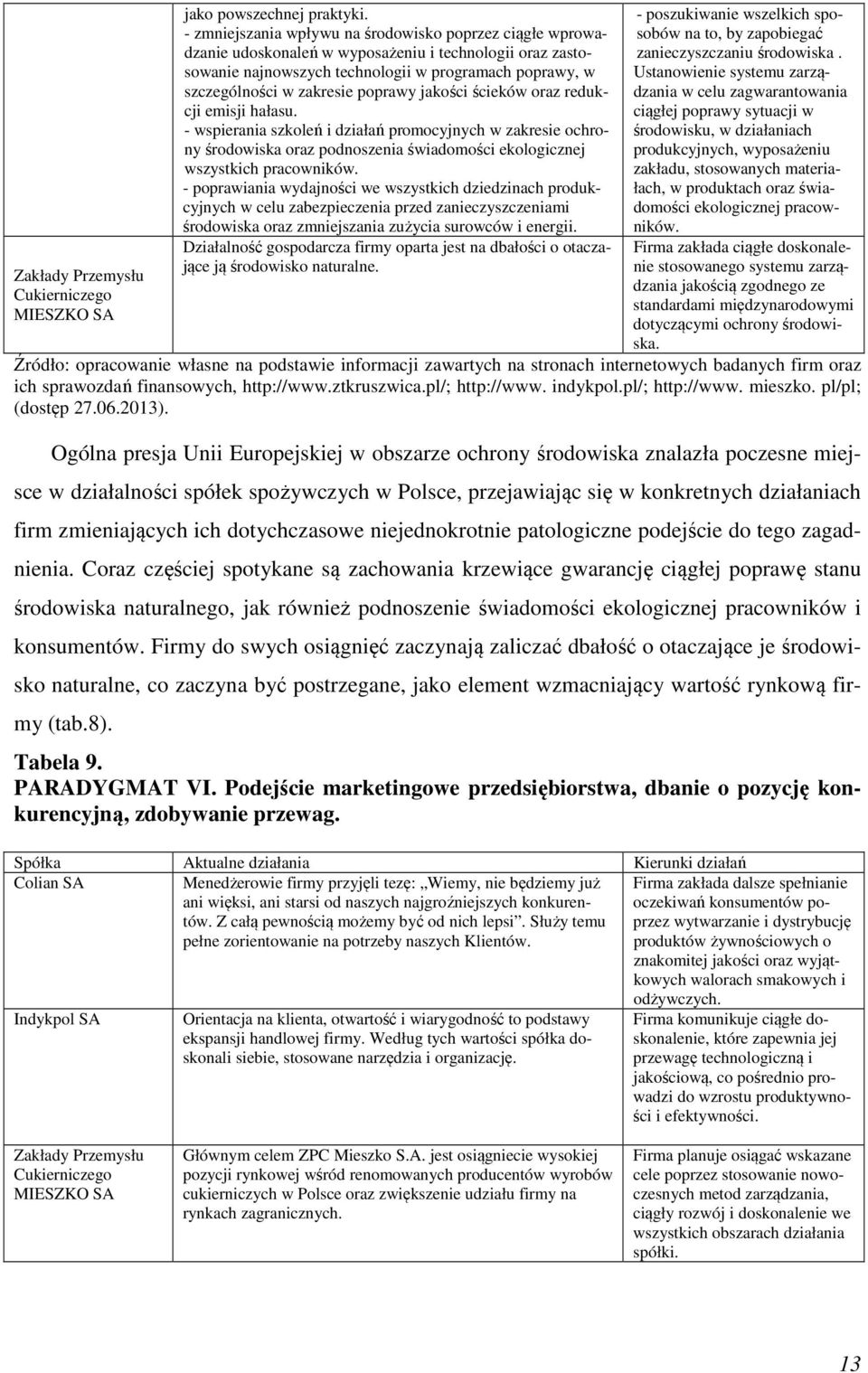 poprawy jakości ścieków oraz redukcji emisji hałasu. - wspierania szkoleń i działań promocyjnych w zakresie ochrony środowiska oraz podnoszenia świadomości ekologicznej wszystkich pracowników.