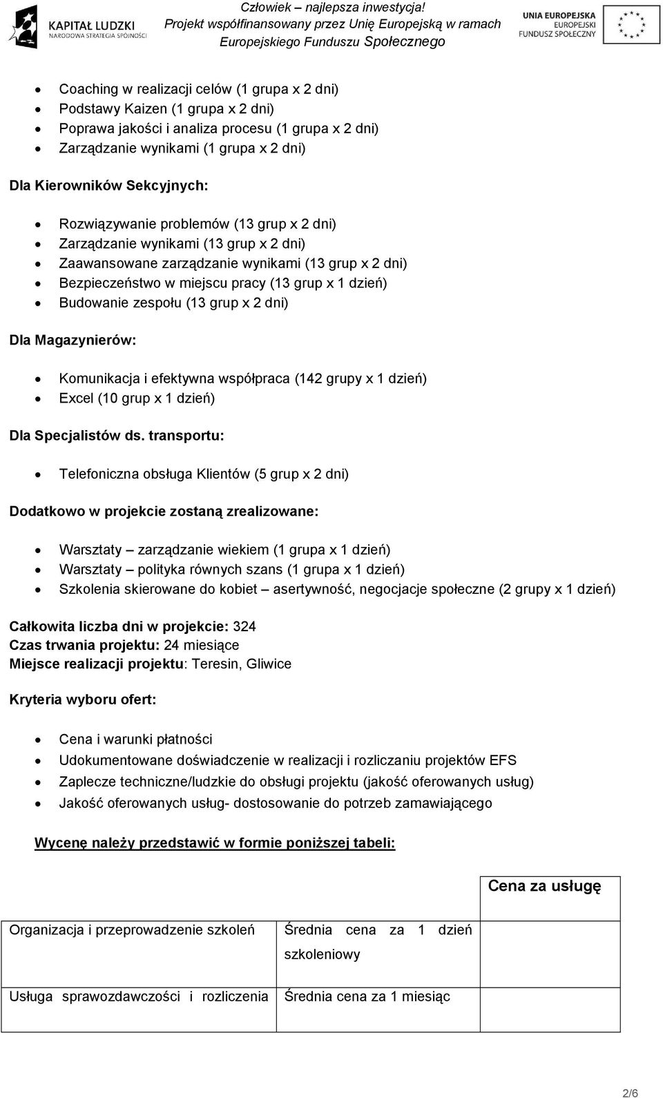 zespołu (13 grup x 2 dni) Dla Magazynierów: Komunikacja i efektywna współpraca (142 grupy x 1 dzień) Excel (10 grup x 1 dzień) Dla Specjalistów ds.