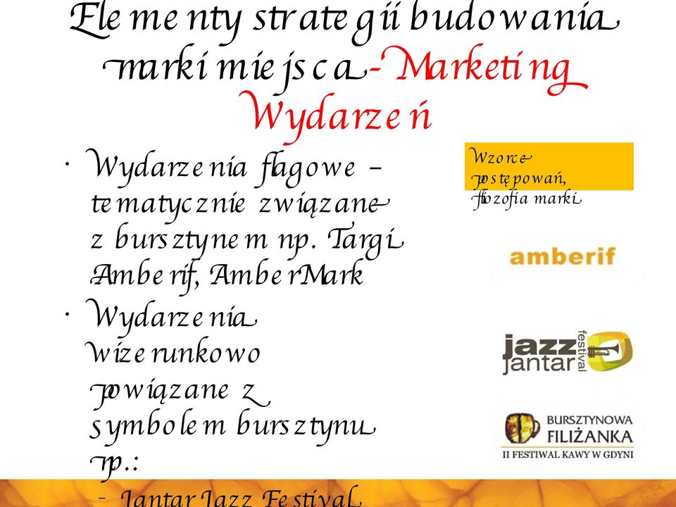 np. Targi Ambe rif, Ambe rmark Wydarze nia wize runko wo po