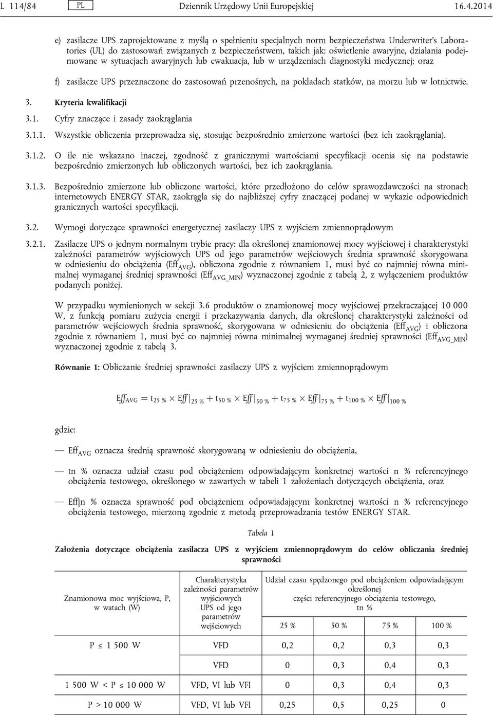 bezpieczeństwem, takich jak: oświetlenie awaryjne, działania podejmowane w sytuacjach awaryjnych lub ewakuacja, lub w urządzeniach diagnostyki medycznej; oraz f) zasilacze UPS przeznaczone do