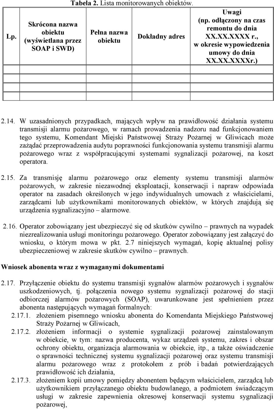 W uzasadnionych przypadkach, mających wpływ na prawidłowość działania systemu transmisji alarmu pożarowego, w ramach prowadzenia nadzoru nad funkcjonowaniem tego systemu, Komendant Miejski Państwowej