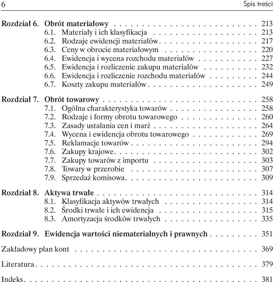 7. Koszty zakupu materiałów.................... 249 Rozdział 7. Obrót towarowy............................ 258 7.1. Ogólna charakterystyka towarów................ 258 7.2. Rodzaje i formy obrotu towarowego.