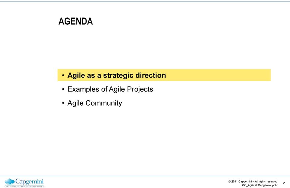 Examples of Agile