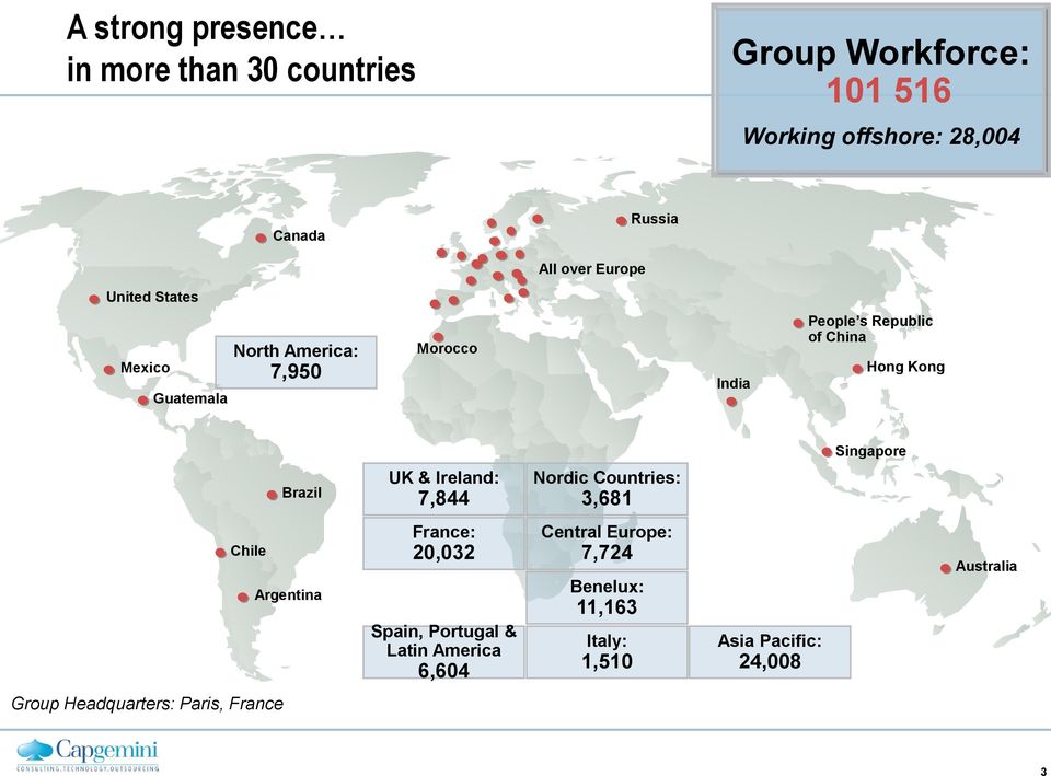 Singapore Brazil UK & Ireland: 7,844 Nordic Countries: 3,681 Chile Argentina France: 20,032 Spain, Portugal & Latin