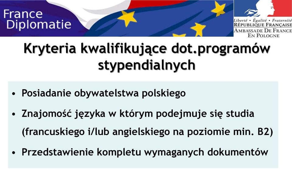 polskiego Znajomość języka w którym podejmuje się studia