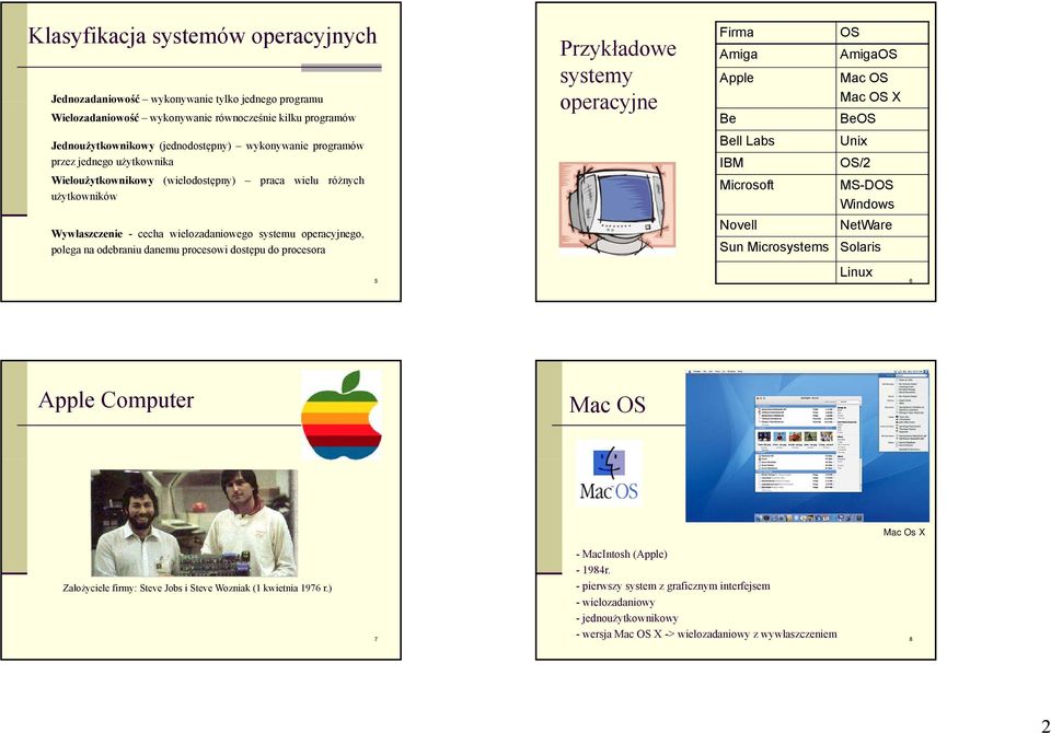 cecha wielozadaniowego systemu operacyjnego, polega na odebraniu danemu procesowi dostępu do procesora Bell Labs IBM Microsoft Novell Sun Microsystems Unix OS/2 MS-DOS Windows NetWare Solaris 5 Linux