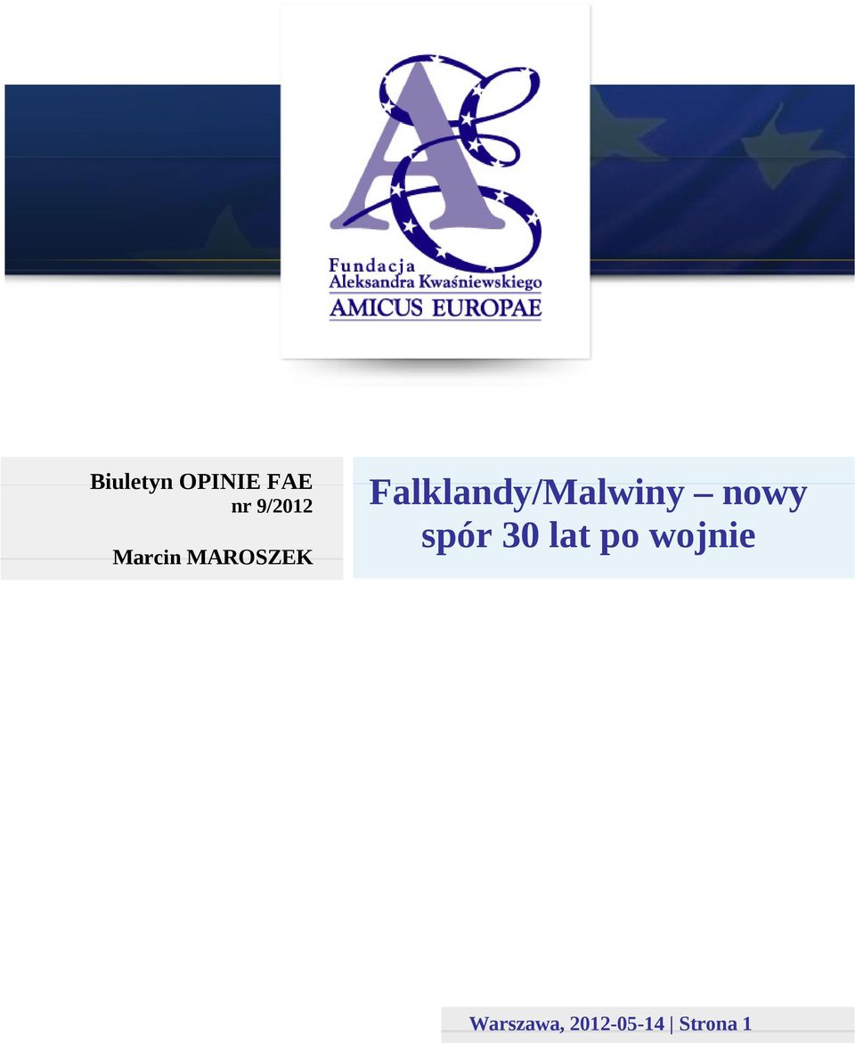 Falklandy/Malwiny nowy spór