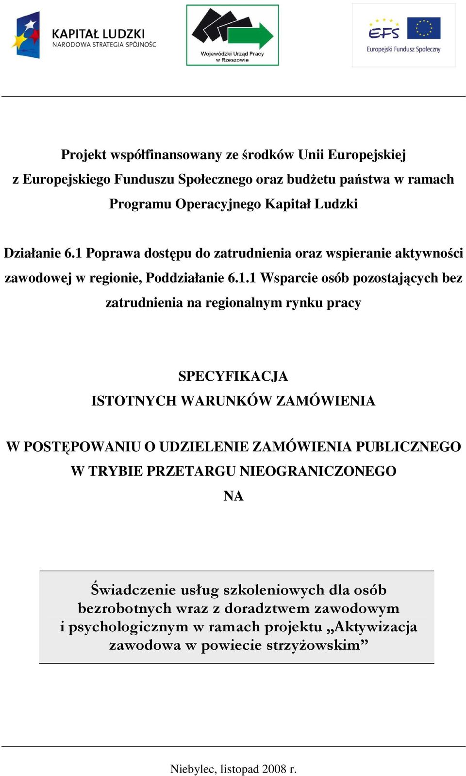 Poprawa dostępu do zatrudnienia oraz wspieranie aktywności zawodowej w regionie, Poddziałanie 6.1.