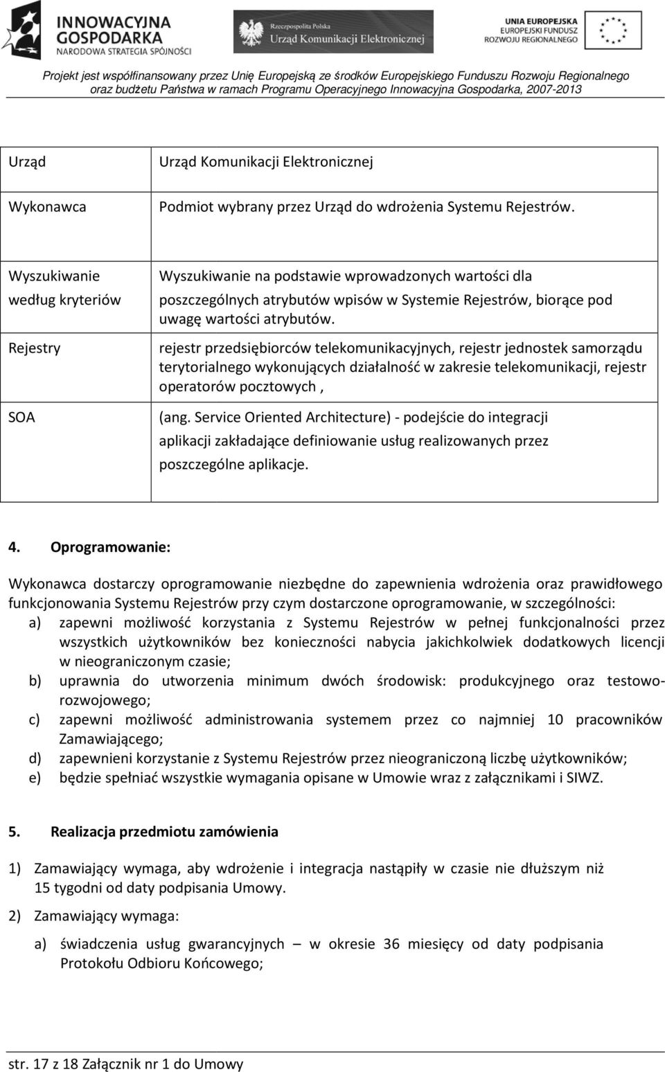 rejestr przedsiębiorców telekomunikacyjnych, rejestr jednostek samorządu terytorialnego wykonujących działalność w zakresie telekomunikacji, rejestr operatorów pocztowych, (ang.