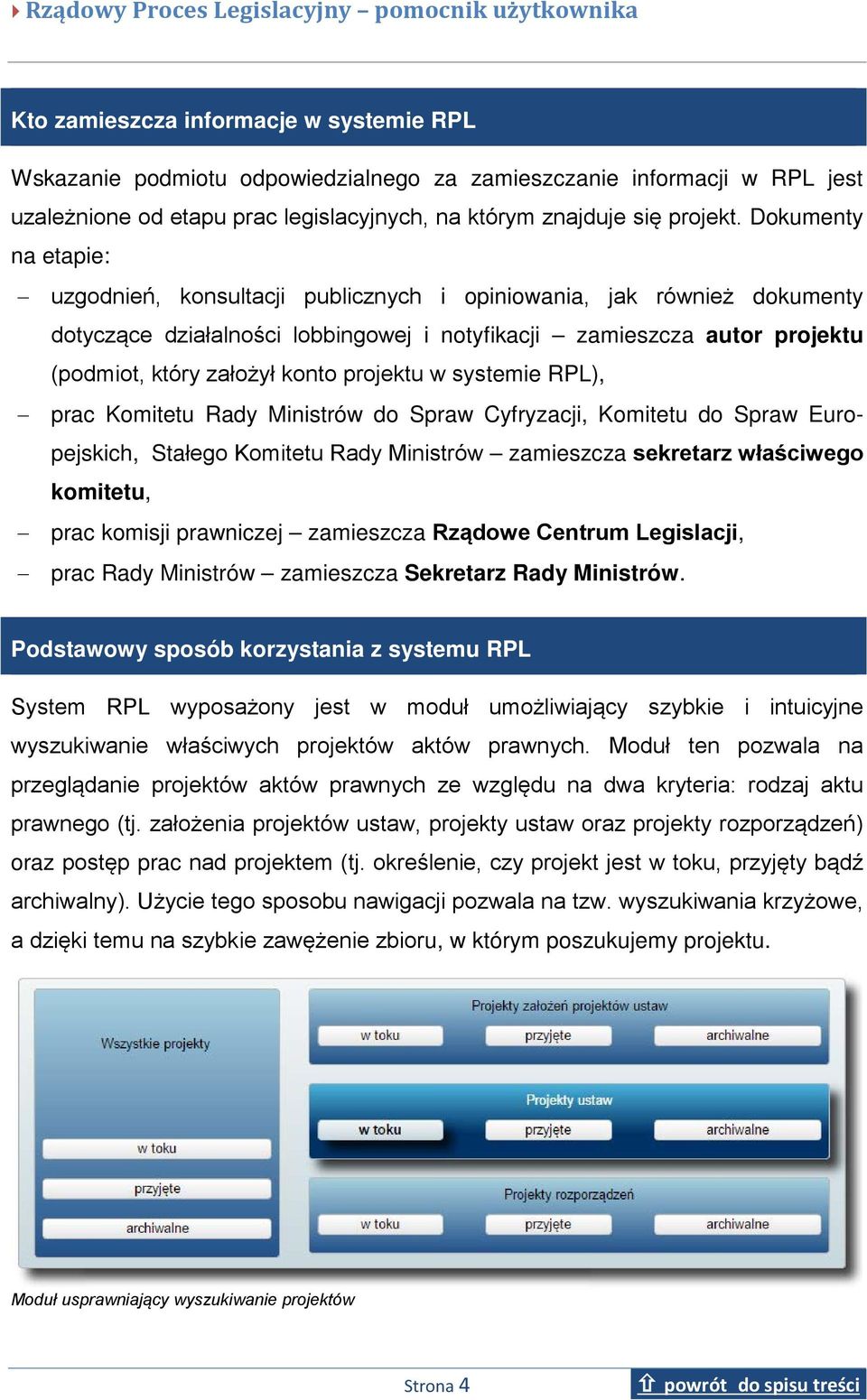 projektu w systemie RPL), prac Komitetu Rady Ministrów do Spraw Cyfryzacji, Komitetu do Spraw Europejskich, Stałego Komitetu Rady Ministrów zamieszcza sekretarz właściwego komitetu, prac komisji