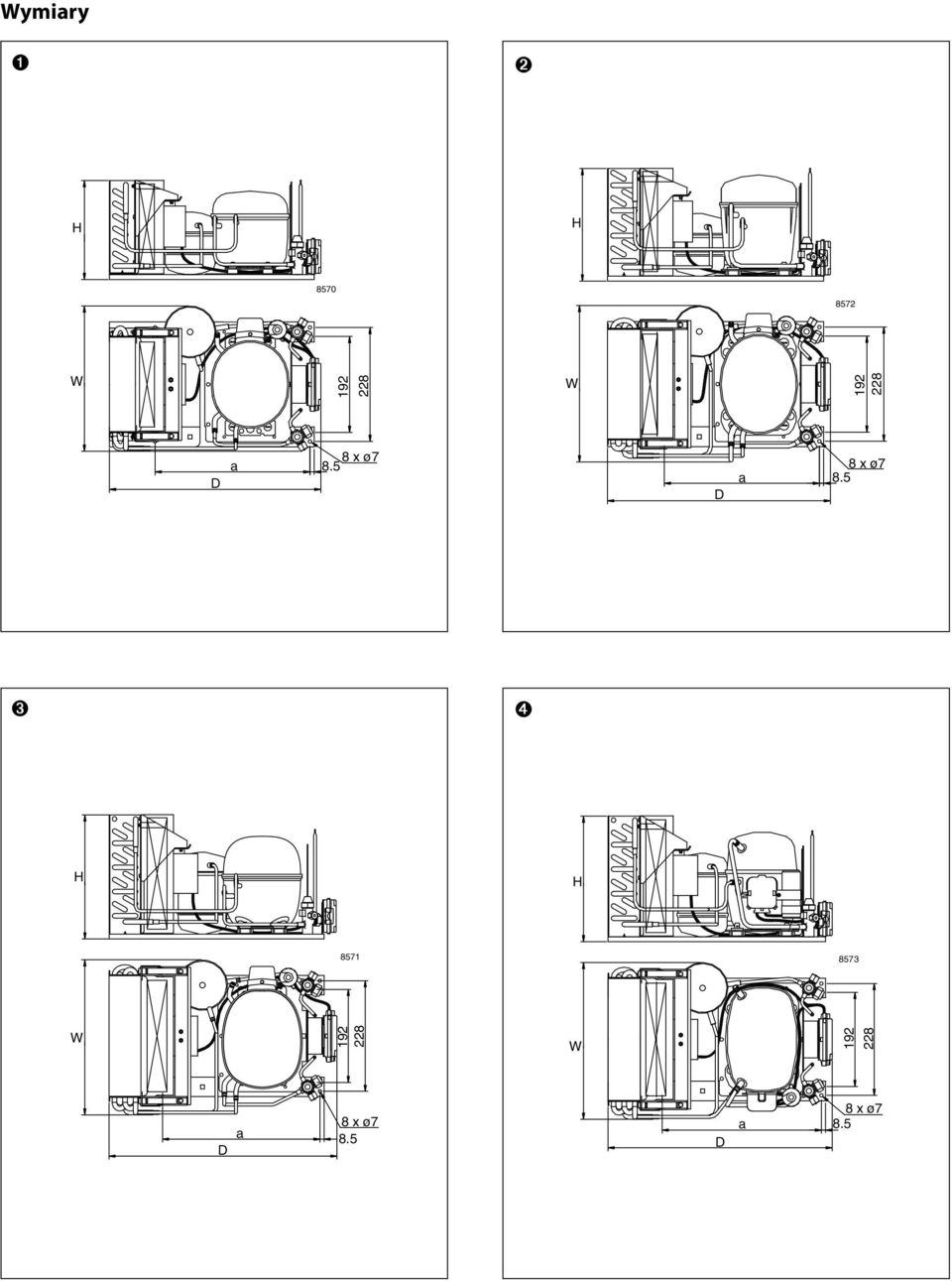 5 a 8 x ø7 8.